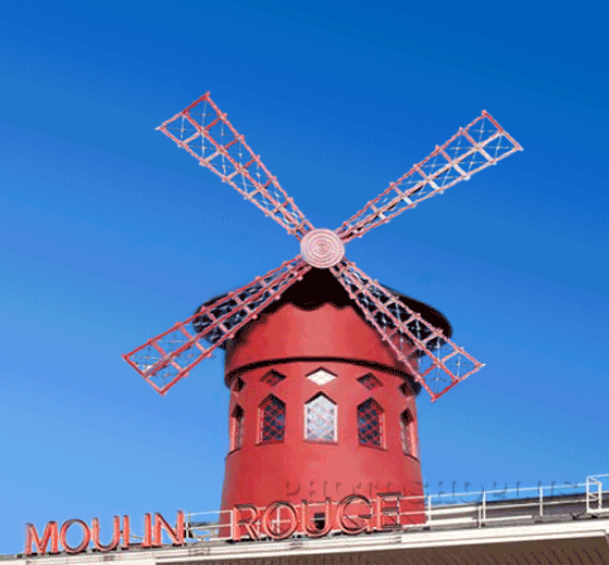 Animer les ailes du Moulin Rouge
