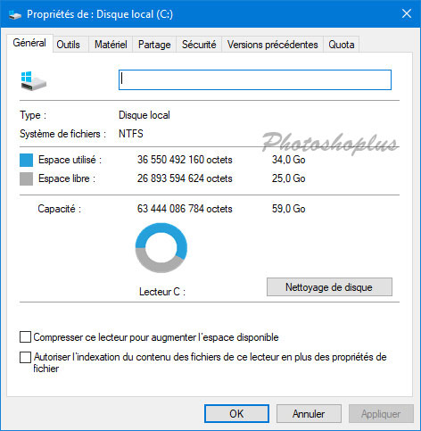 Nettoyage de disque Nettoyage de disque