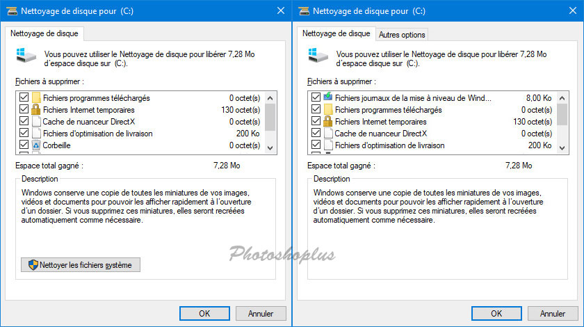 Nettoyage des fichiers système Nettoyage des fichiers système