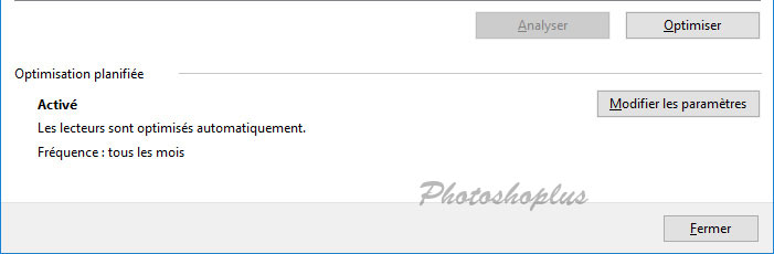 Optimisation planifiée Optimisation planifiée