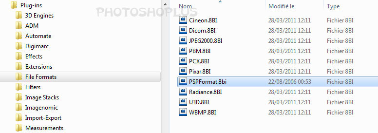 Plugin PSPFormat, Photoshop CS5, 32 bits