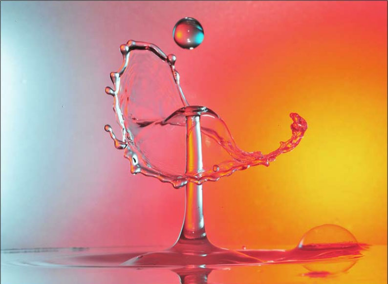 Exemple de photographie de goutte d'eau Exemple de photographie de goutte d'eau