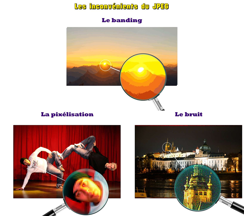 Les inconvénients du JPEG