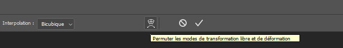 Permuter les modes de transformation libre et de déformation