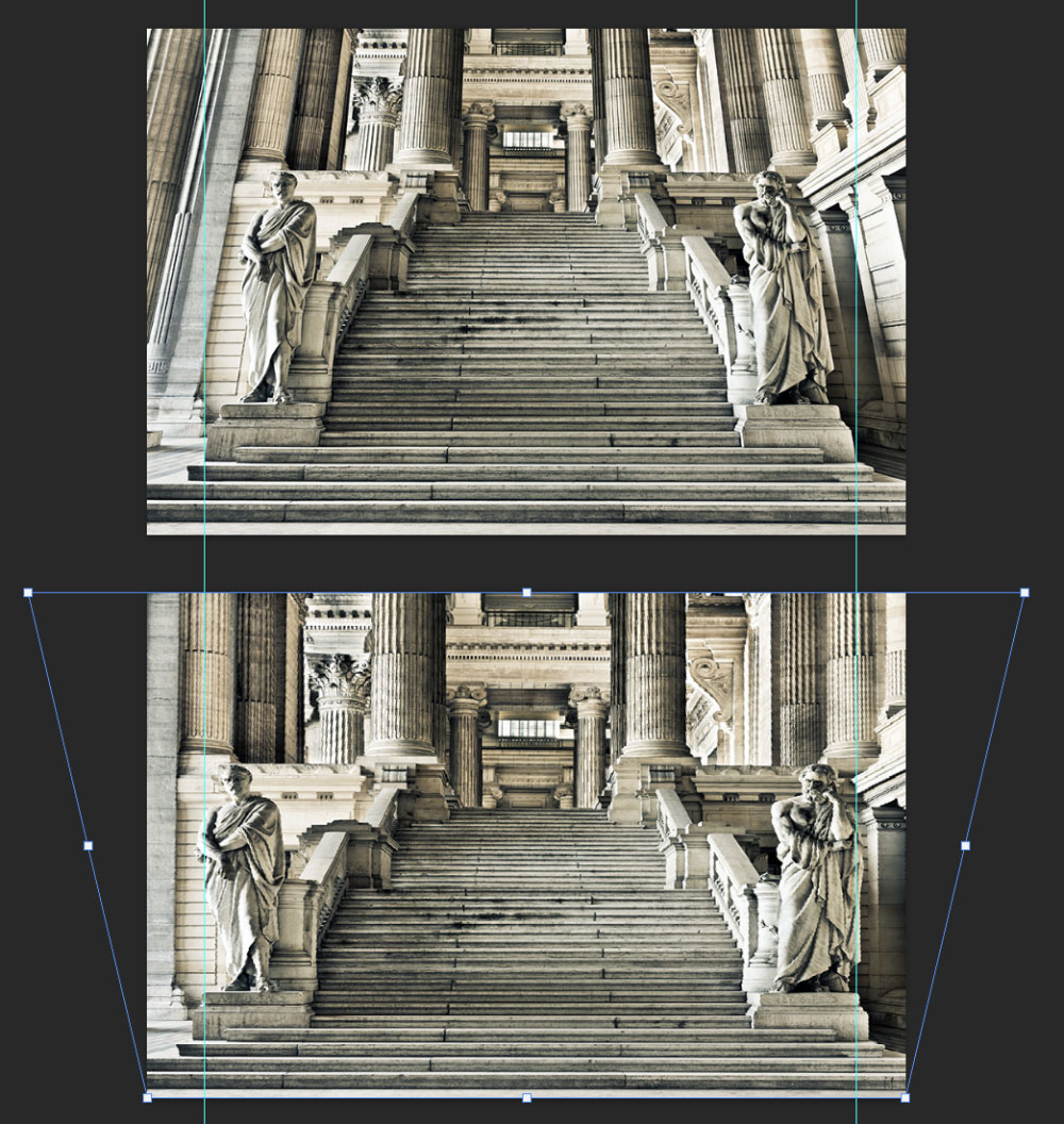 Exemple de correction de perspective