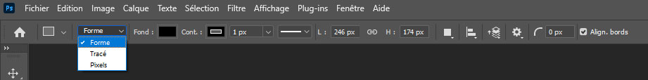 Choisir le type de forme