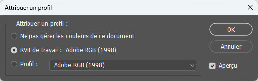 Voir le profil ou attribuer un autre profil