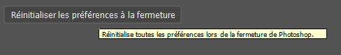 Réinitialiser les préférences