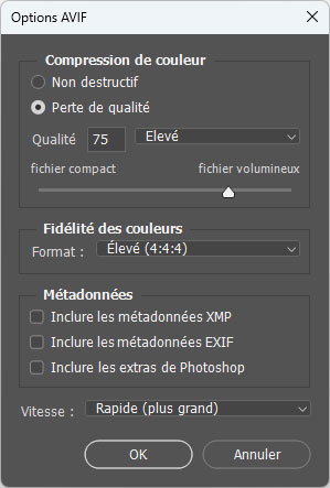 Enregistrer au format .avif