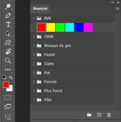 Panneau nuancier
