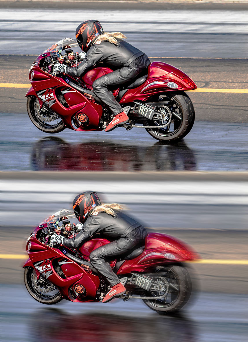 Exemple de flou directionnel Exemple de flou directionnel