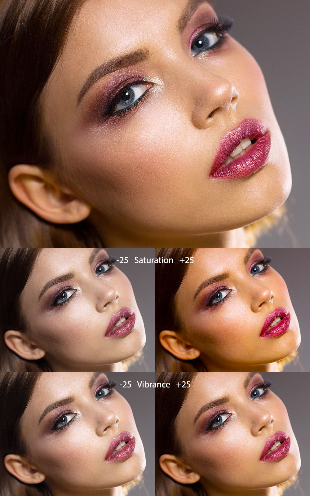 Exemple de modification de la saturation Exemple de modification de la saturation