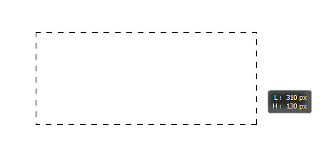 Les dimensions s'affichent à coté de la sélection