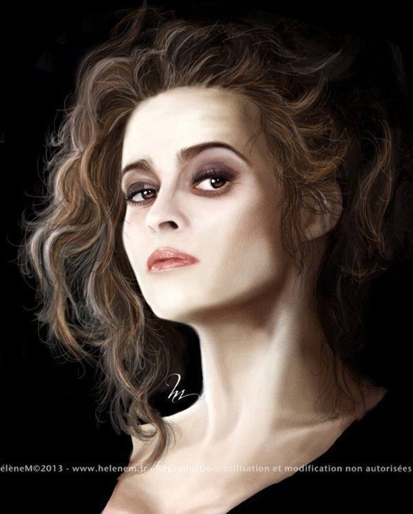 Peinture Helena Bonham Carter