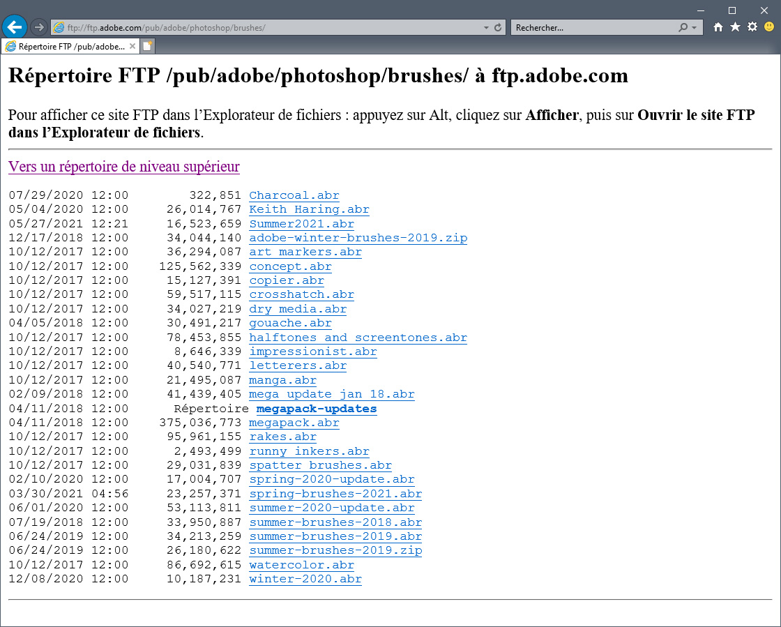 Ouvrir FTP avec Internet Explorer