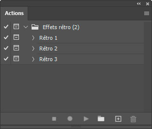 Actions Effets rétro (2)