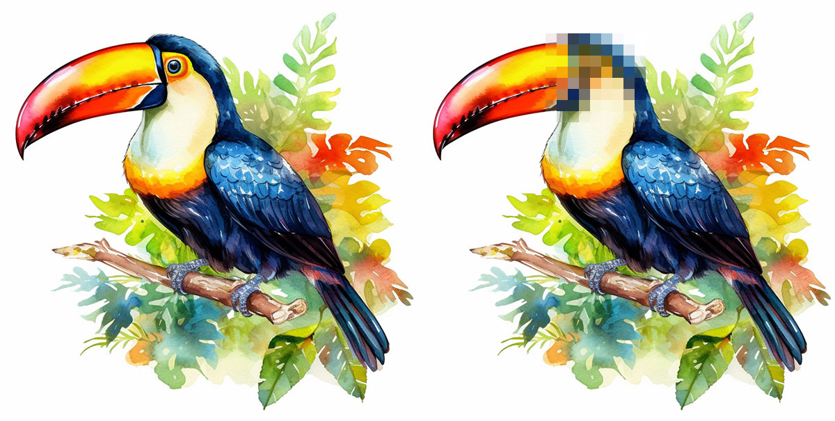 Action Flou mosaïque