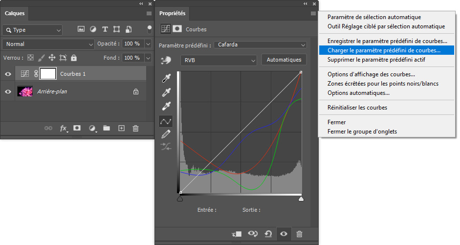 Charger un paramètre de courbe Charger un paramètre de courbe