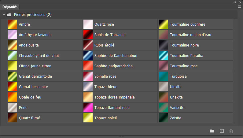 Dégradés Pierres précieuses (2)