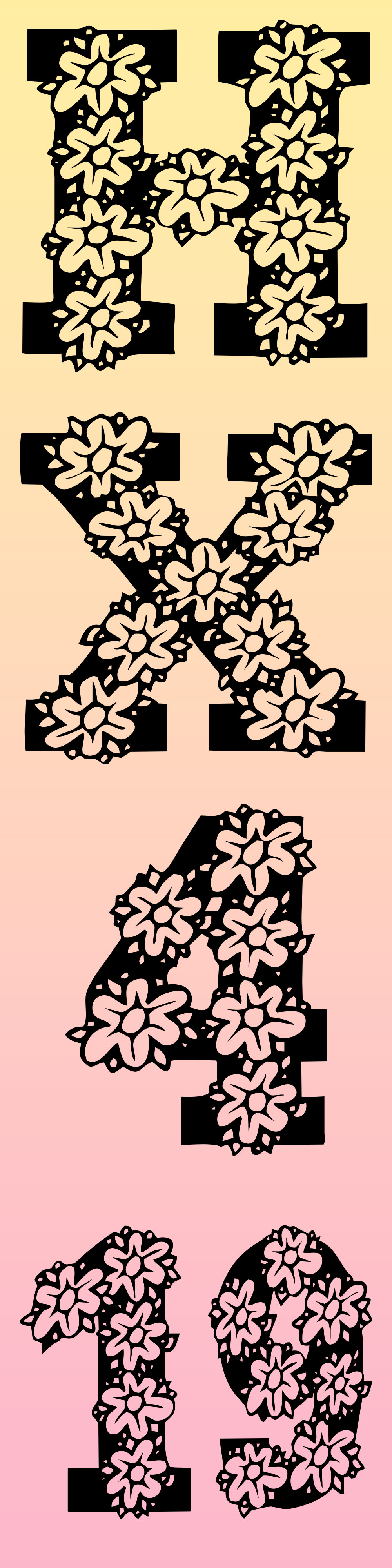 Formes Alphabet fleurs (6)