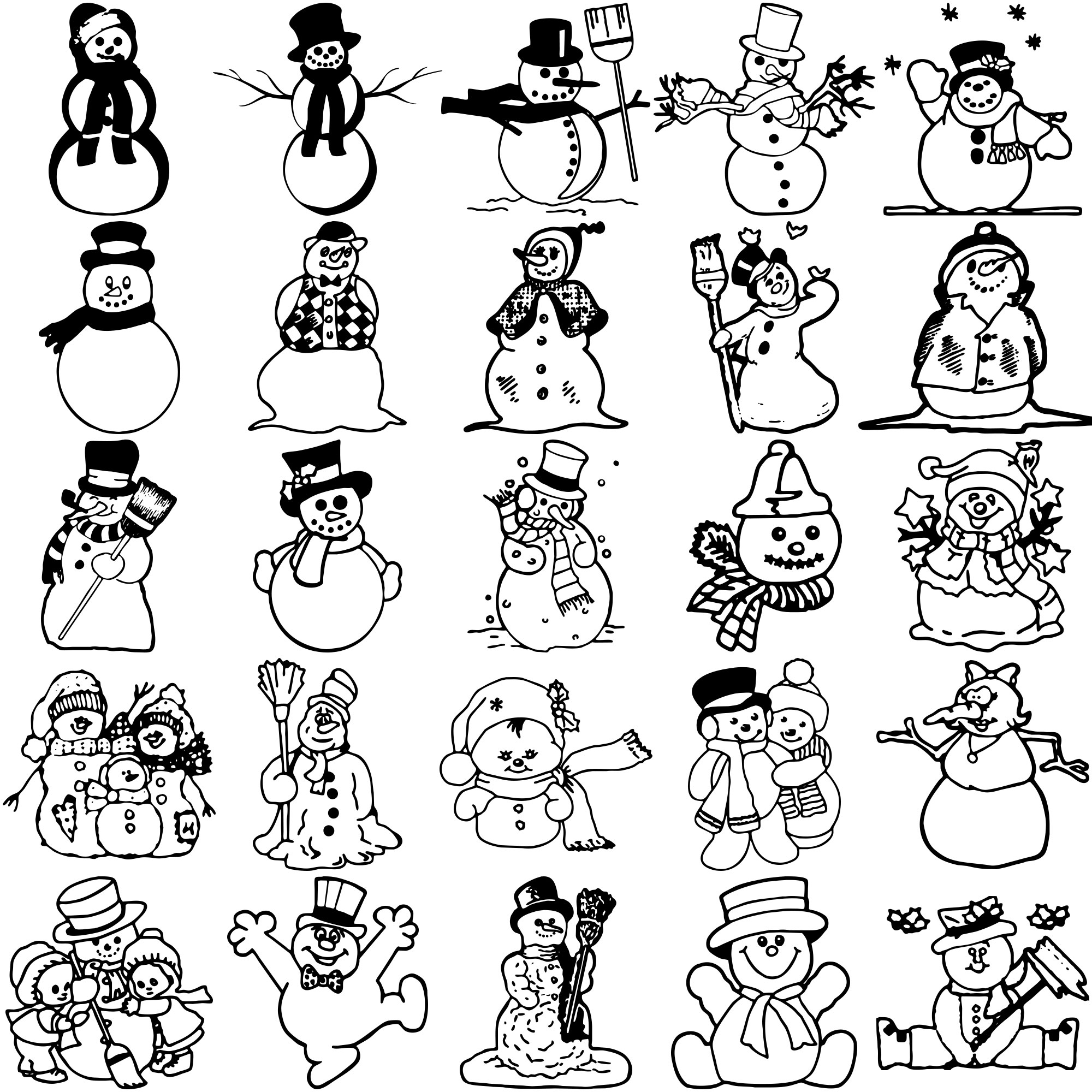 Formes Bonhommes de neige (1)