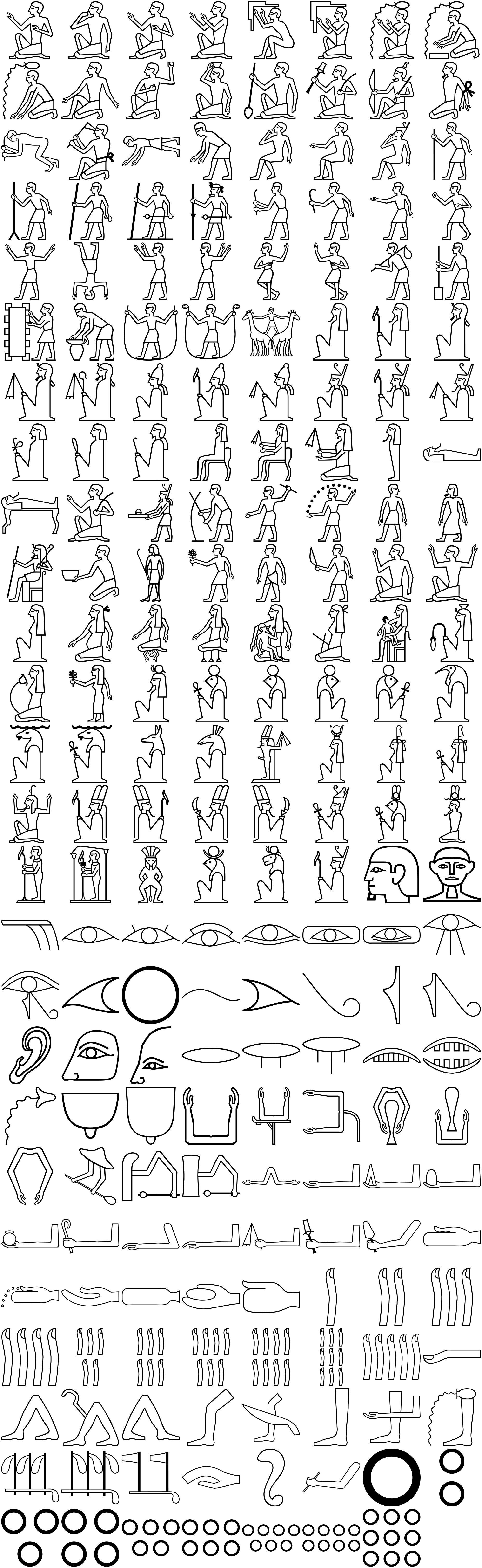Formes Hiéroglyphes égyptiens (1)
