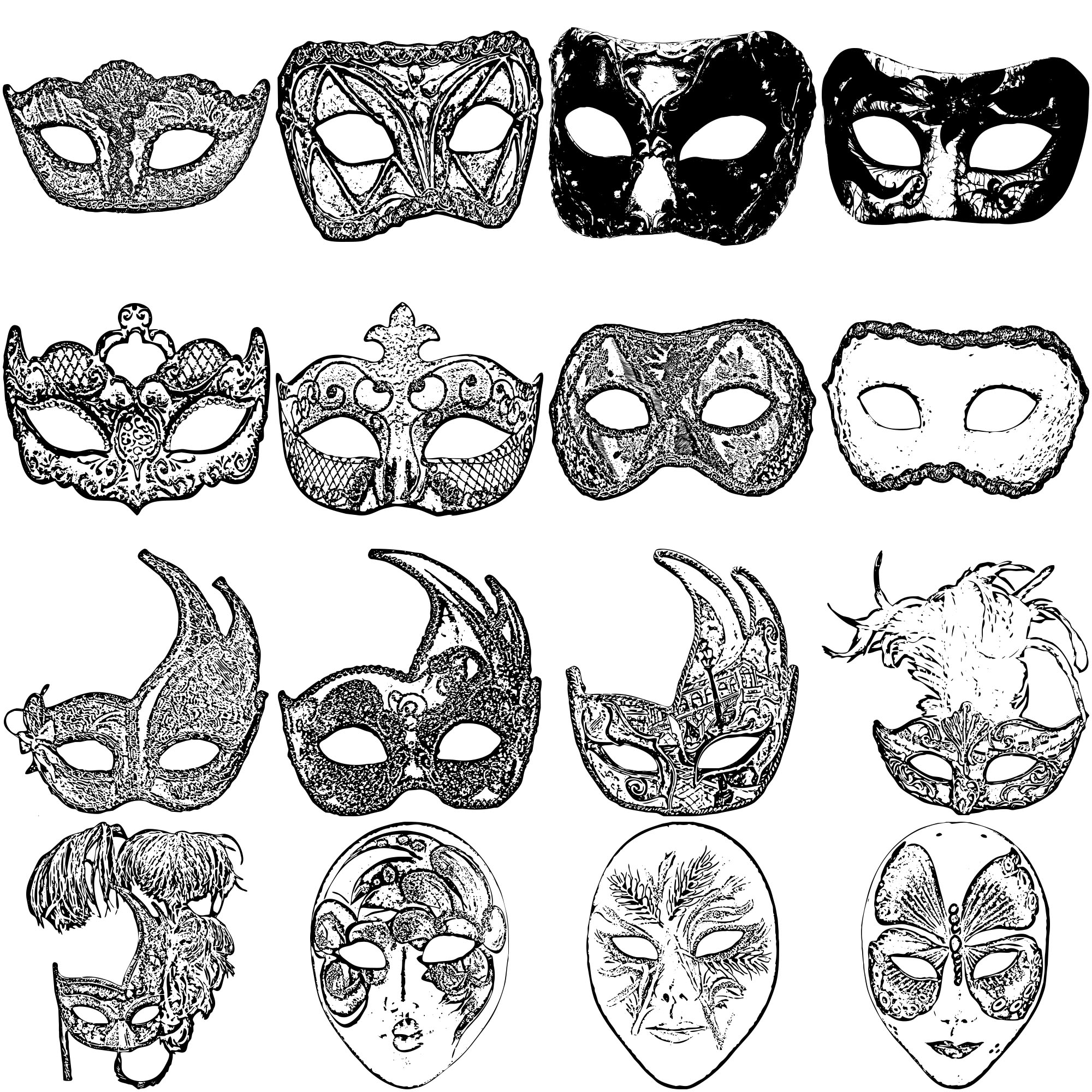 Formes Masques carnaval (2) Formes Masques carnaval (2)