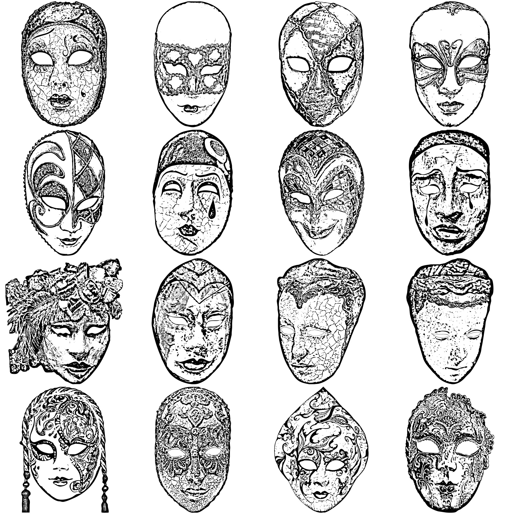 Formes Masques carnaval (4) Formes Masques carnaval (4)