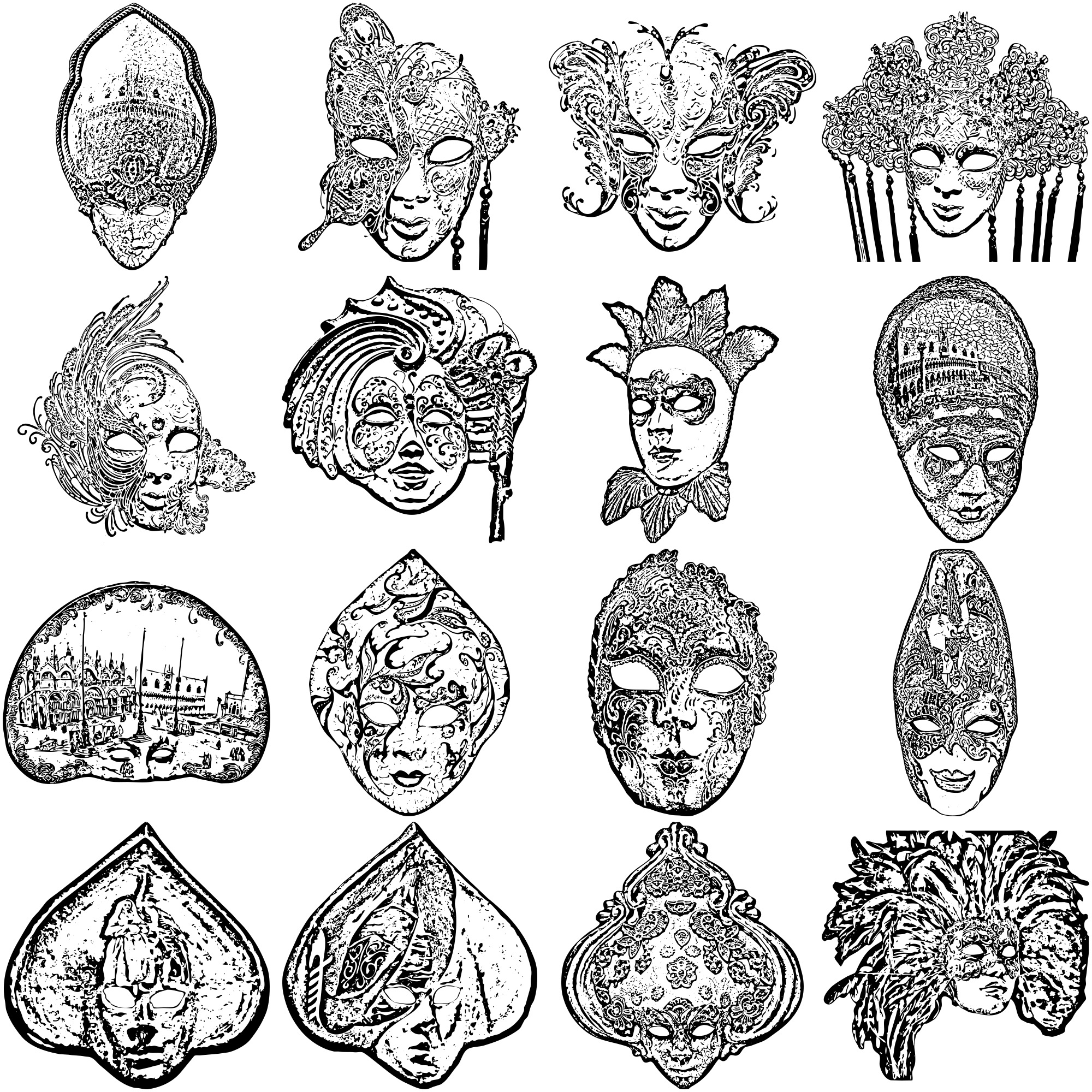 Formes Masques carnaval (5) Formes Masques carnaval (5)