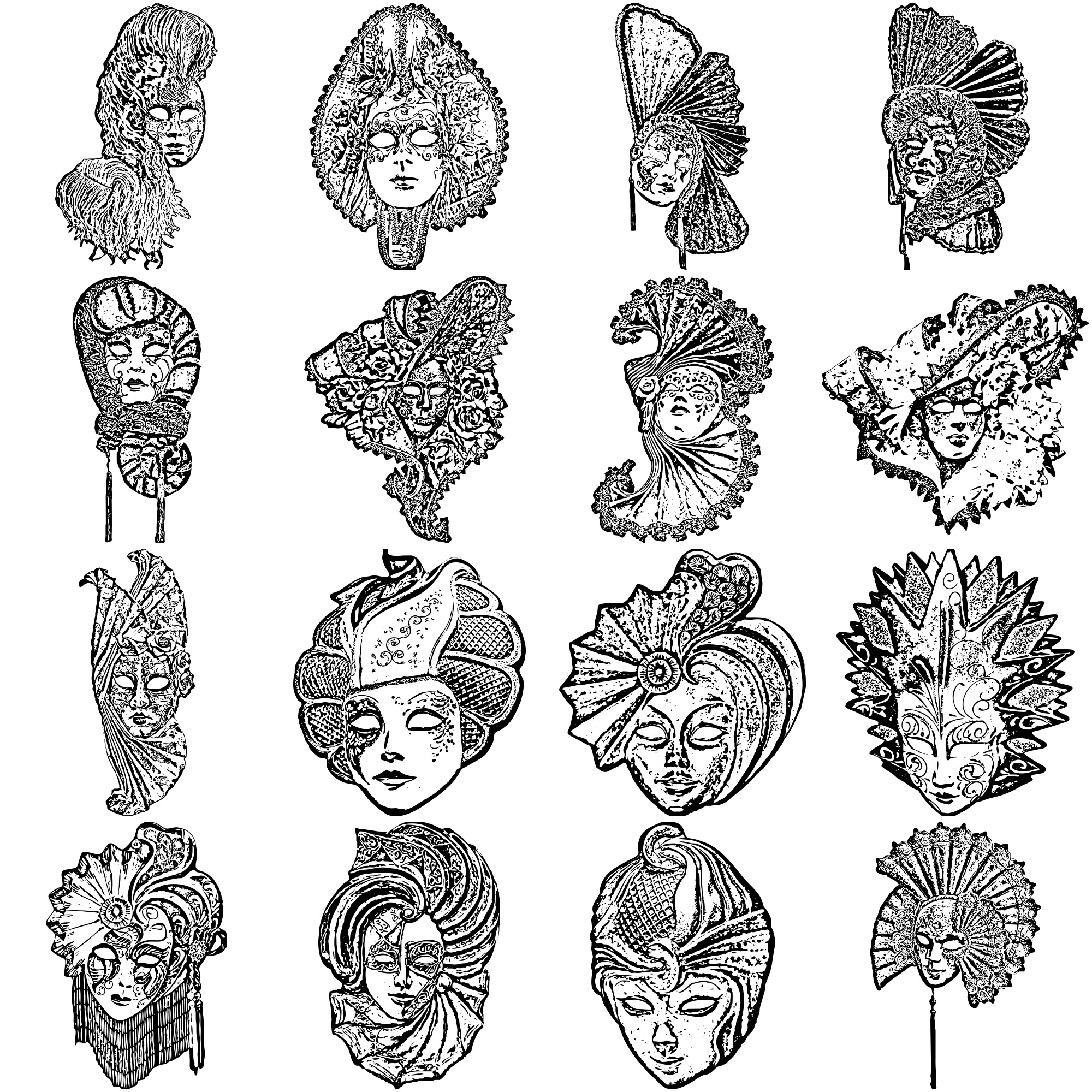 Formes Masques carnaval (6) Formes Masques carnaval (6)