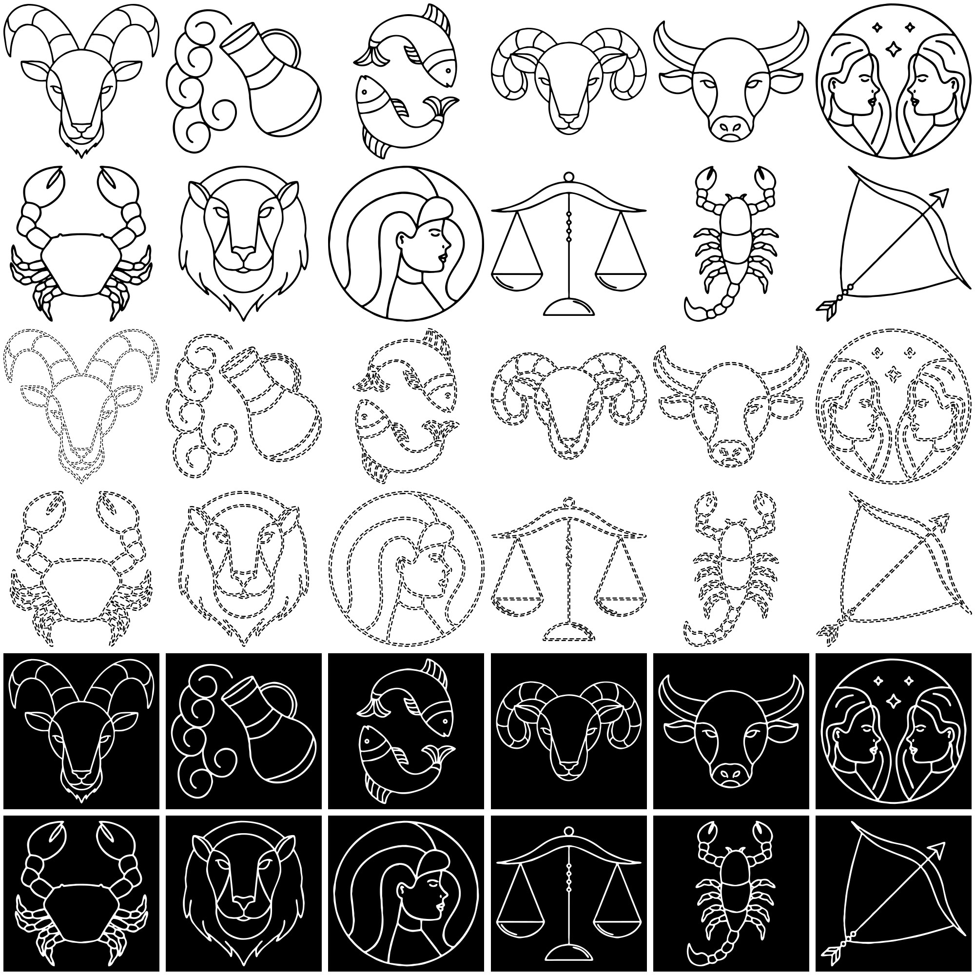 Formes Signes zodiaque (8) Formes Signes zodiaque (8)