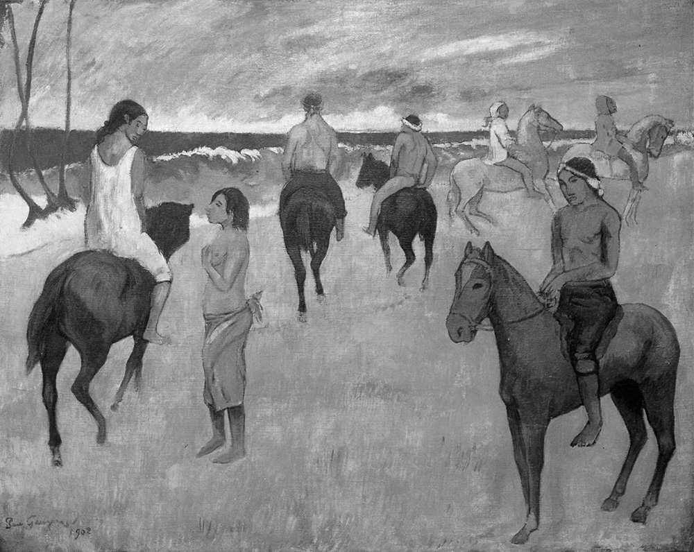 Pinceaux Gauguin - Cavaliers sur la plage (II)