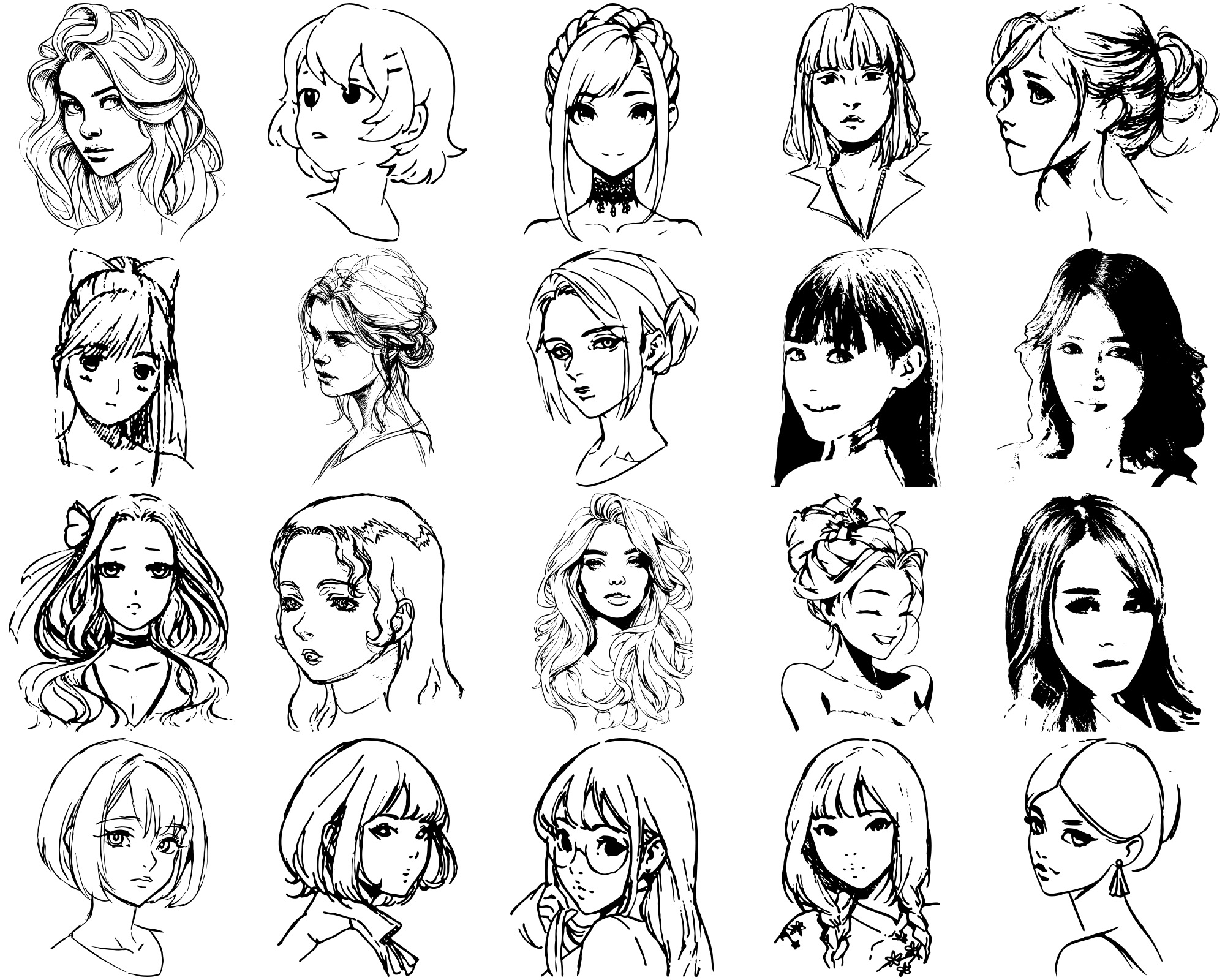 Formes Visages femmes (8)