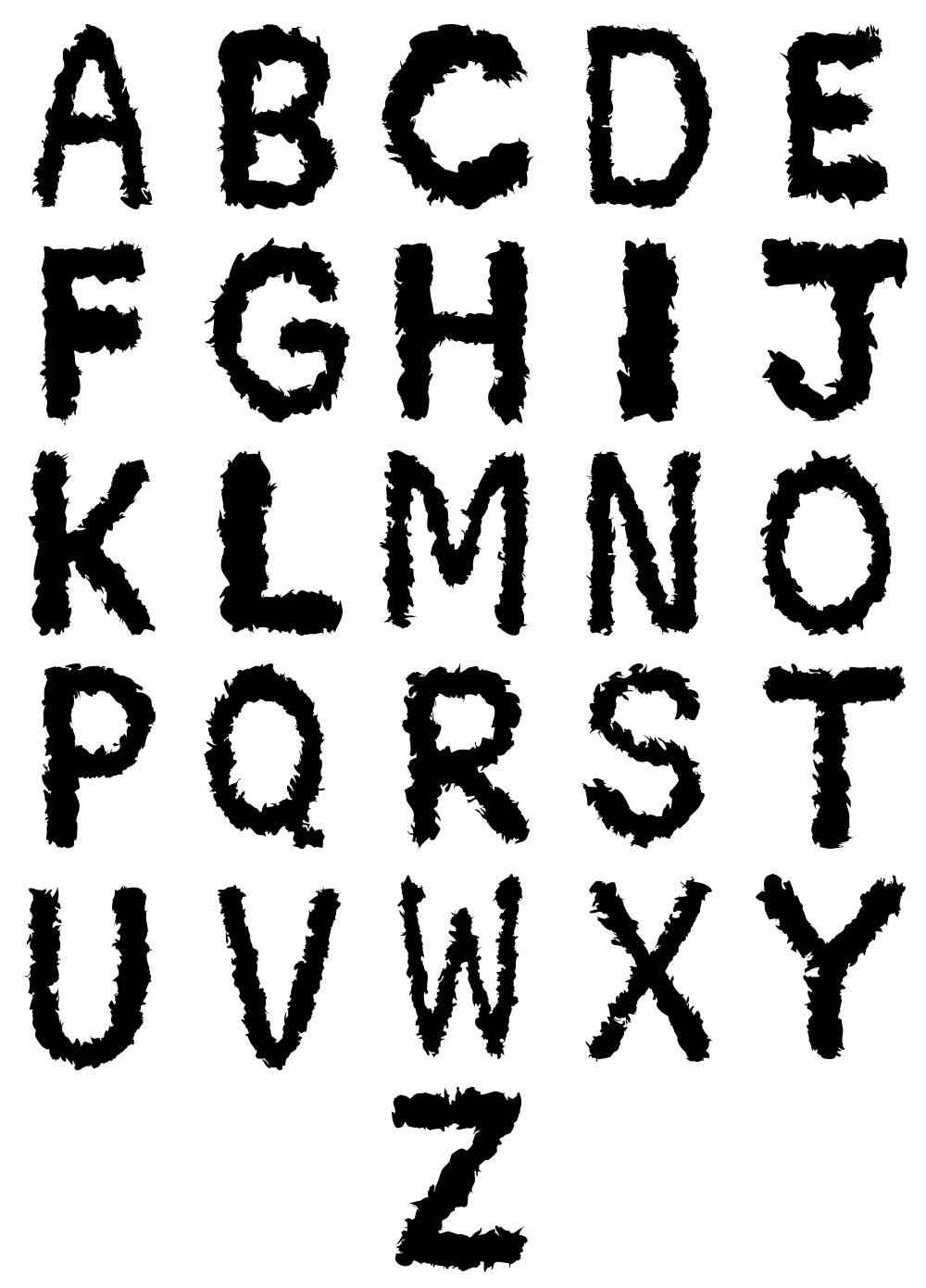 Formes personnalisées Alphabet 08