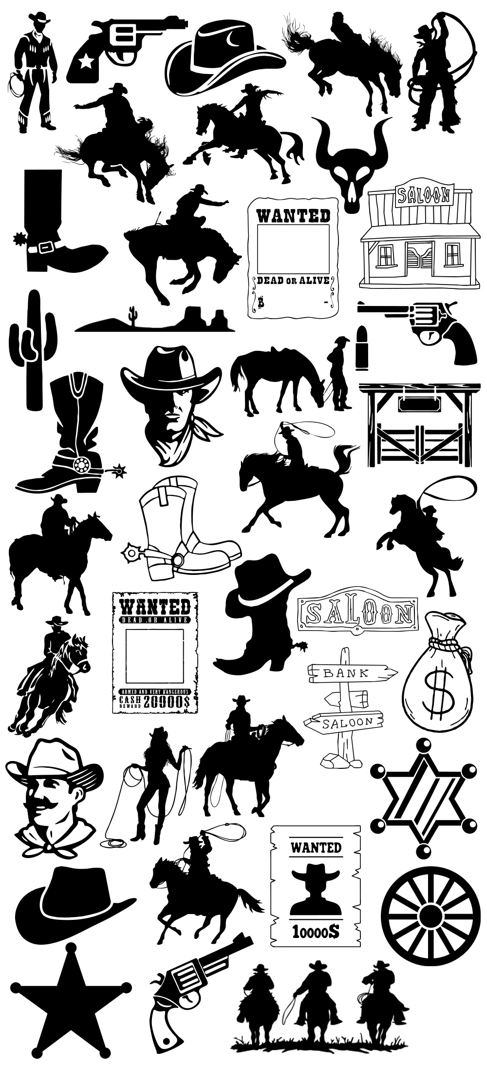 Formes personnalisées Cowboy (01)