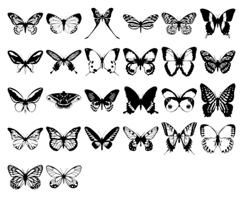 Formes personnalisées Papillons 02