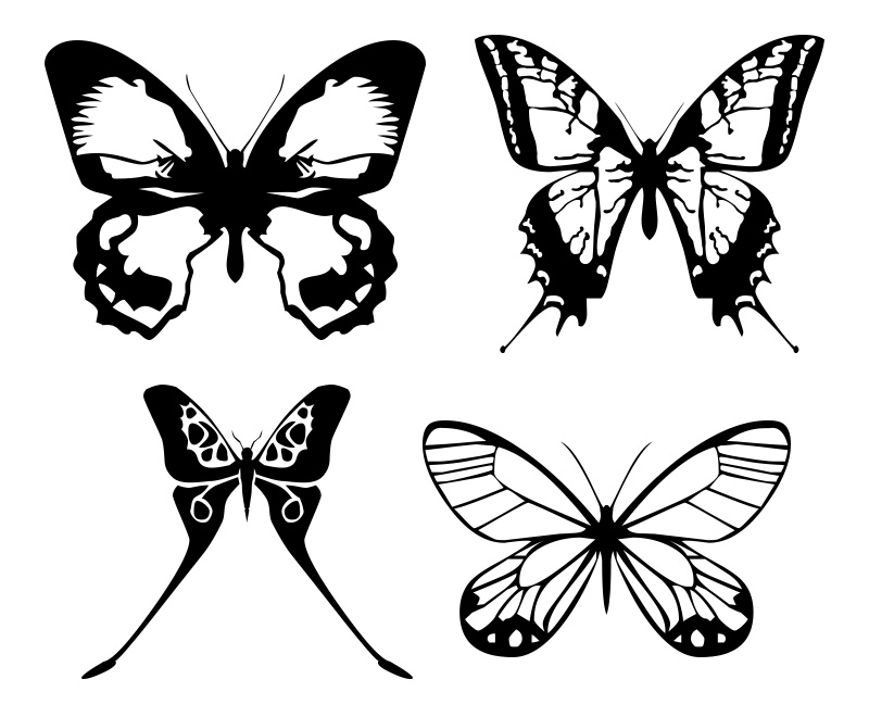 Formes personnalisées Papillons 02