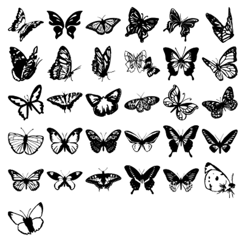 Formes personnalisées Papillons 03