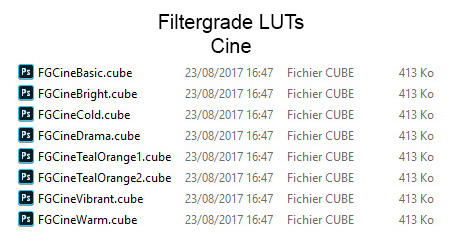 LUTs Filtergrade