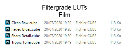 LUTs Filtergrade