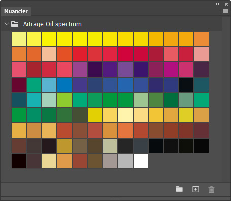 Nuancier Artrage Oil spectrum