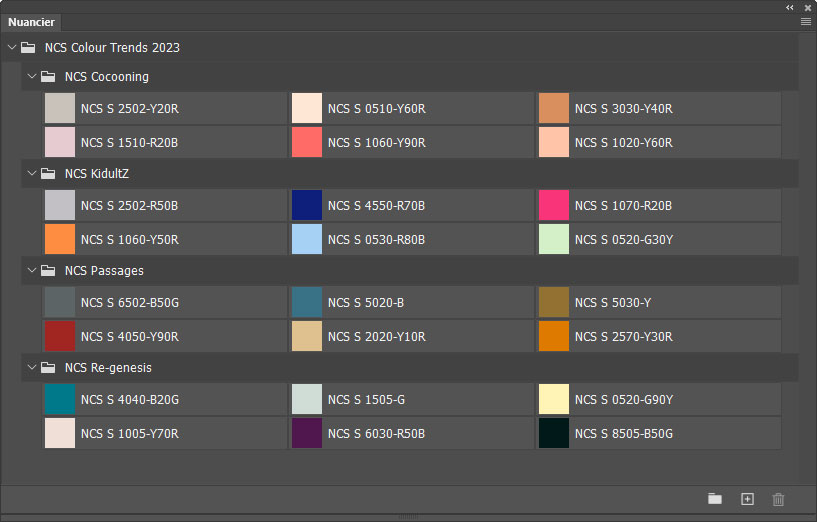 Nuanciers NCS Colour Trends 2023