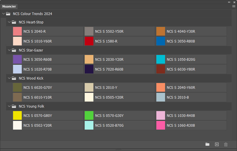 Nuanciers NCS Colour Trends 2024