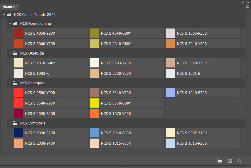 Nuanciers NCS Colour Trends 2026