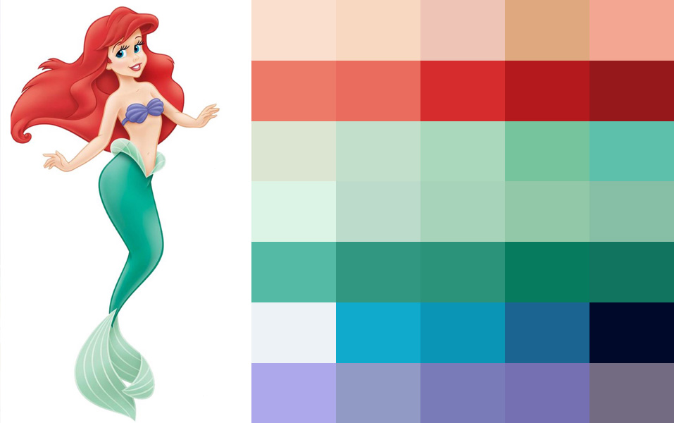 Couleurs princesse Ariel