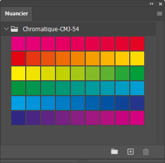 Nuancier CMJN 54 couleurs