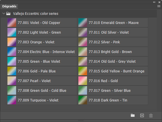 Dégradés Vallejo Eccentric color series Dégradés Vallejo Eccentric color series