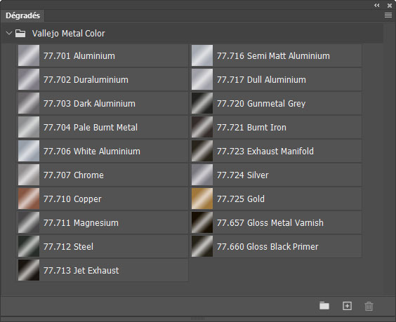 Dégradés Vallejo Metal Color Dégradés Vallejo Metal Color