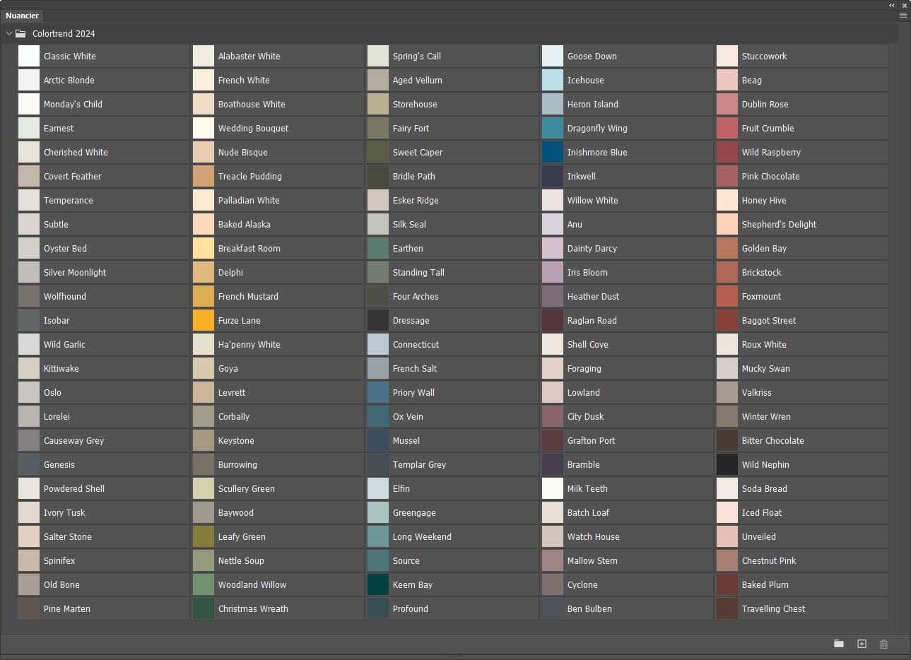 Nuancier Colortrend 2024