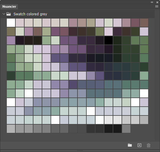 Nuancier Swatch colored grey Nuancier Swatch colored grey
